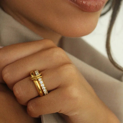 [Raffine]Alison Stacked Diamond Ring