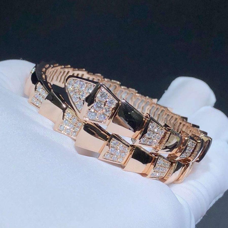 [Raffine]SERPENTI WIDE BRACELET PINK GOLD DIAMOND