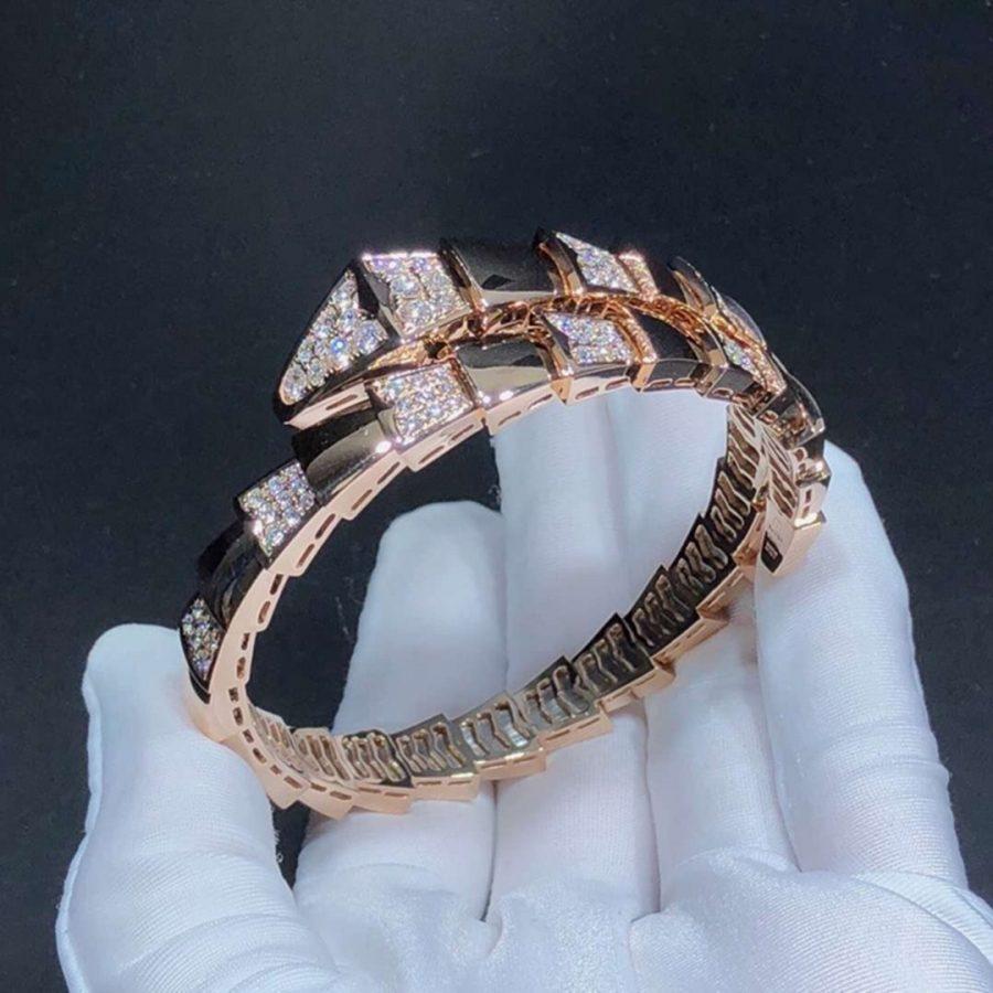[Raffine]SERPENTI WIDE BRACELET PINK GOLD DIAMOND