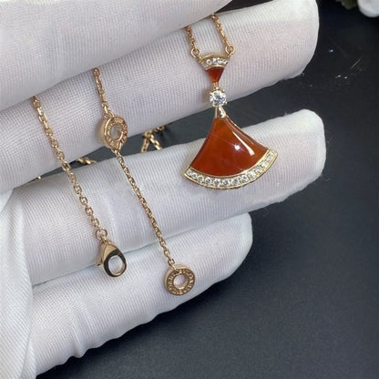 [Raffine] COLLAR DE ENSUEÑO CORNALINA DIAMANTE