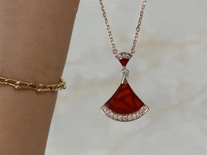 [Raffine] COLLAR DE ENSUEÑO CORNALINA DIAMANTE