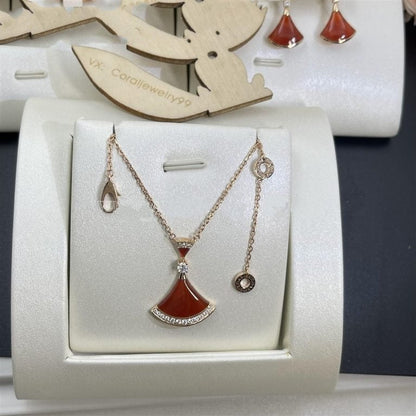 [Raffine] COLLAR DE ENSUEÑO CORNALINA DIAMANTE