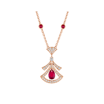 [Raffine] COLLAR DE ENSUEÑO CORNALINA DIAMANTE ORO ROSA