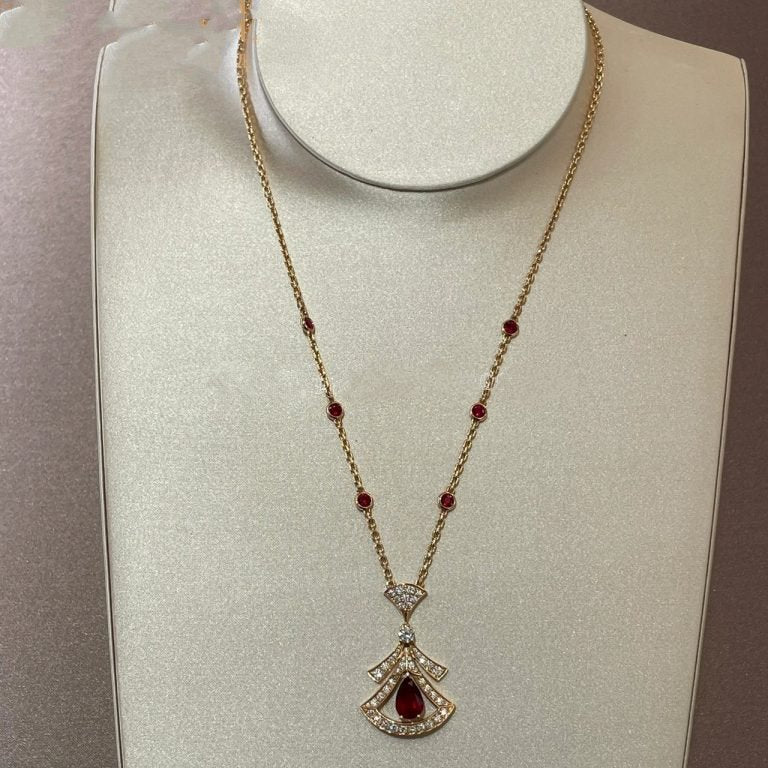 [Raffine] COLLAR DE ENSUEÑO CORNALINA DIAMANTE ORO ROSA