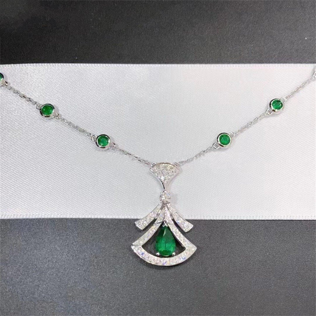 [Raffine]DREAM NECKLACE MALACHITE DIAMOND SILVER