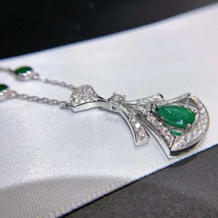 [Raffine]DREAM NECKLACE MALACHITE DIAMOND SILVER