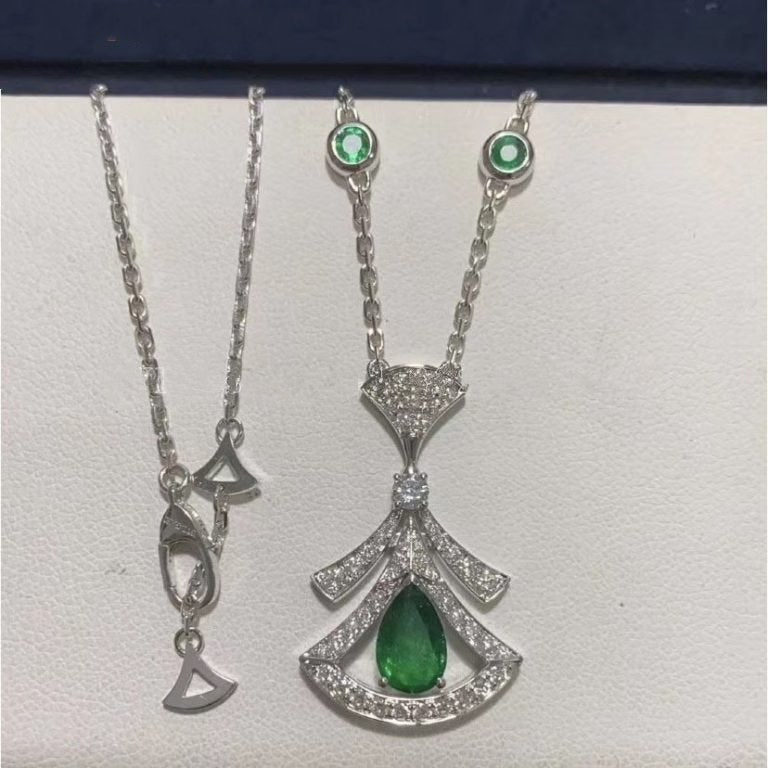 [Raffine]DREAM NECKLACE MALACHITE DIAMOND SILVER
