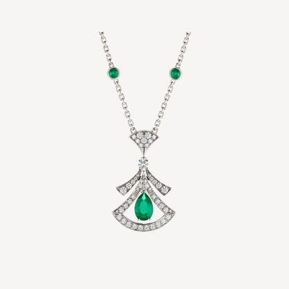 [Raffine]DREAM NECKLACE MALACHITE DIAMOND SILVER