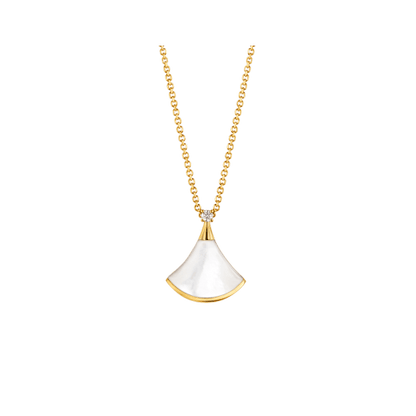 [Raffine]DREAM NECKLACE WHITE MOP GOLD 1 DIAMOND