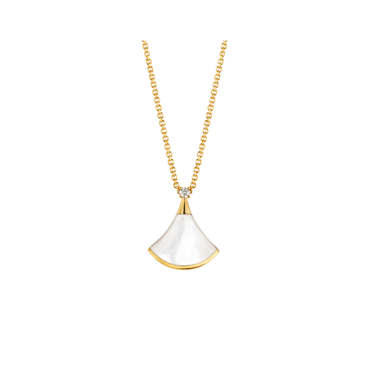 [Raffine]DREAM NECKLACE WHITE MOP GOLD 1 DIAMOND