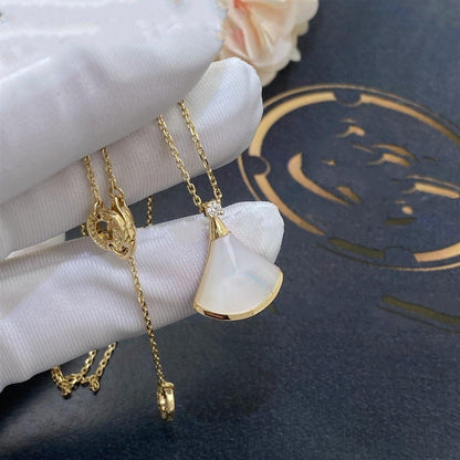 [Raffine]DREAM NECKLACE WHITE MOP GOLD 1 DIAMOND