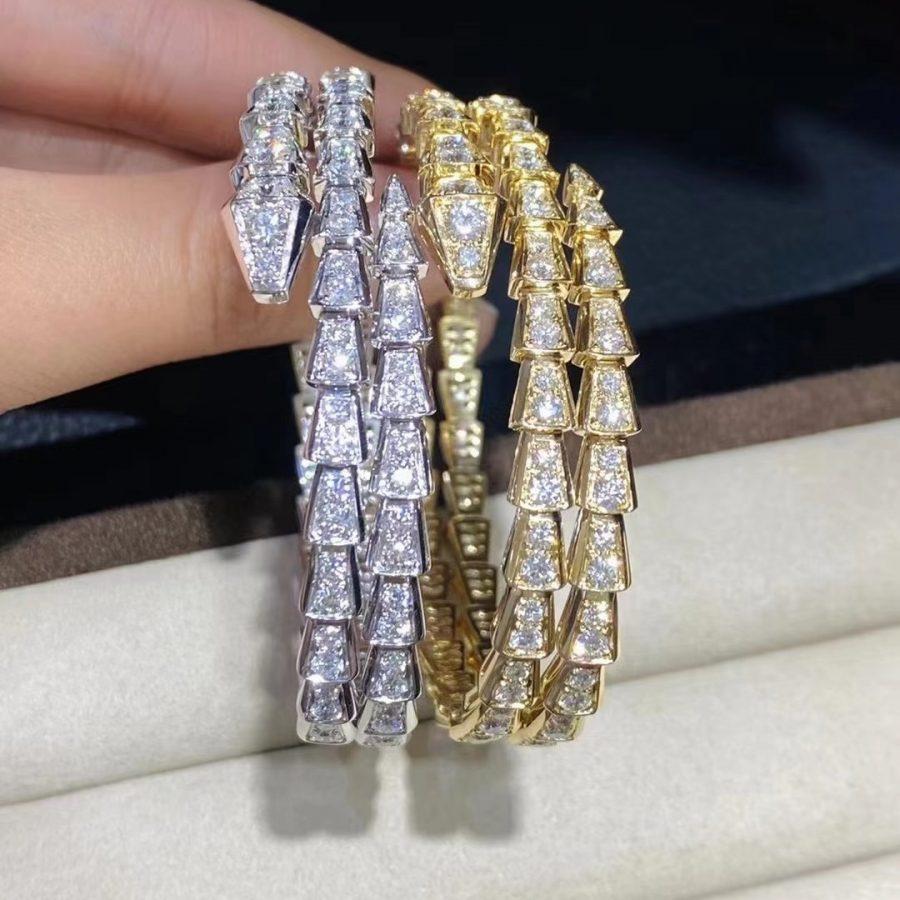[Raffine]SERPENTI BRACELET GOLD DIAMOND DOUBLE ROW