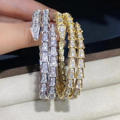 [Raffine]SERPENTI BRACELET GOLD DIAMOND DOUBLE ROW