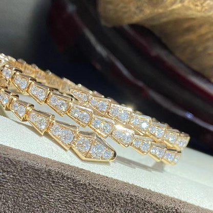 [Raffine]SERPENTI BRACELET GOLD DIAMOND DOUBLE ROW