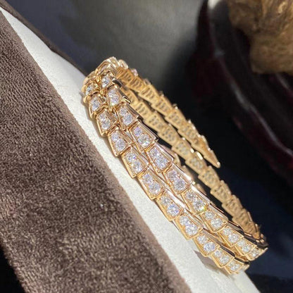 [Raffine]SERPENTI BRACELET GOLD DIAMOND DOUBLE ROW