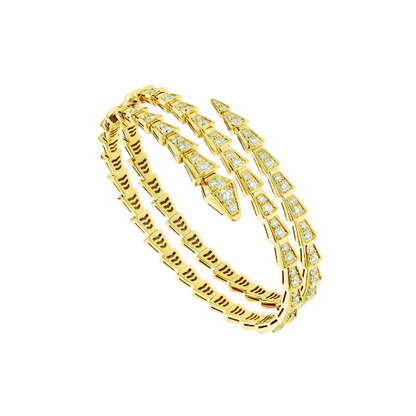 [Raffine]SERPENTI BRACELET GOLD DIAMOND DOUBLE ROW