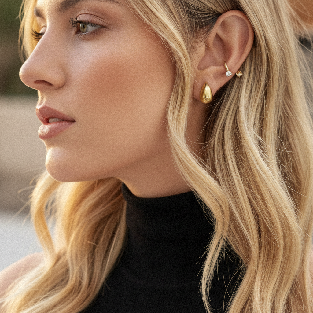 [Raffine]Velvette Gold Earrings