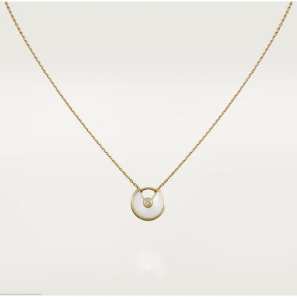 [Raffine] COLLAR DE TRAPEADOR DE ORO ROSA AMULETTE