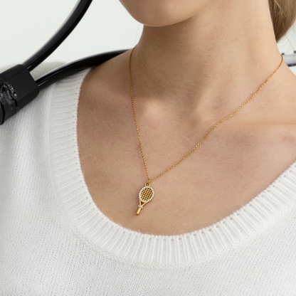 [Raffine]Aces Gold Tennis Pendant