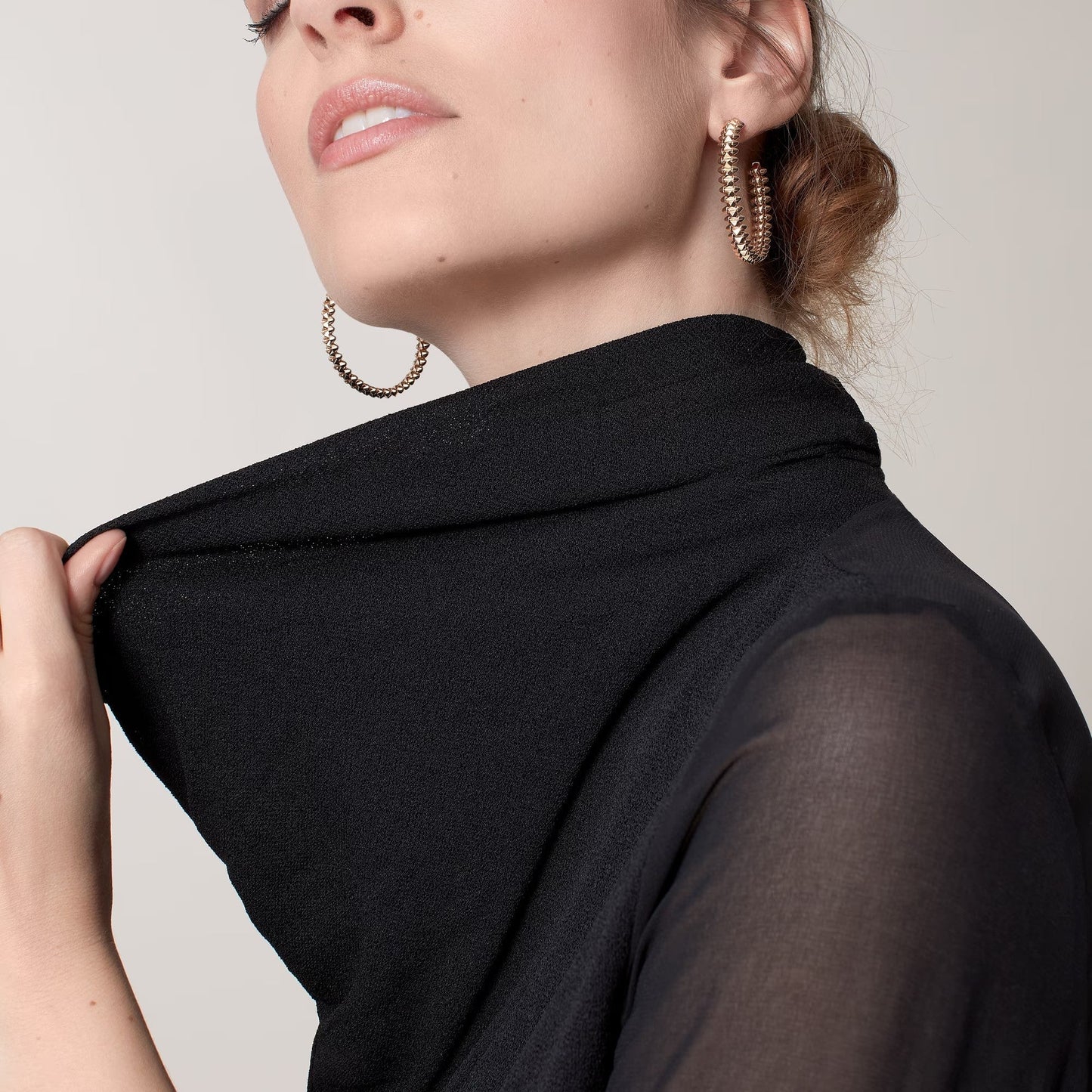 [Raffine]CLASH HOOP LARGE EARRINGS