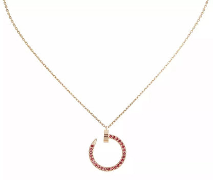 [Raffine]JUSTE NECKLACE GOLD RED DIAMONDS