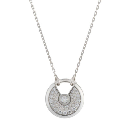[Raffine]AMULETTE SILVER FULL DIAMOND NECKLACE