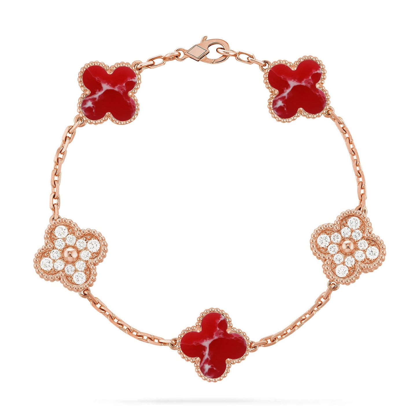 [Raffine]CLOVER 5 MOTIVE ROTES MUSTER ARMBAND KOLLEKTION