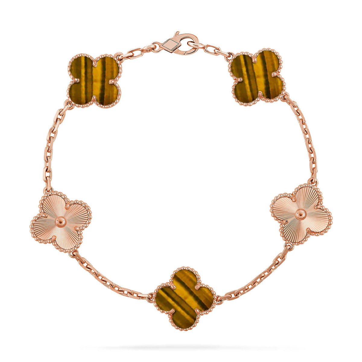 [Raffine] CLOVER 5 MOTIFS TIGER EYE ARMBAND KOLLEKTION
