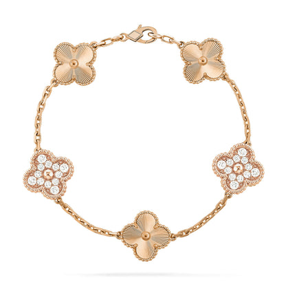[Raffine] مجموعة سوار CLOVER 5 MOTIF LASER