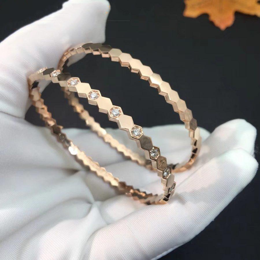 [Raffine]BEE LOVE PINK GOLD DIAMOND BRACELET