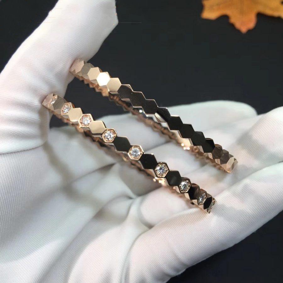 [Raffine]BEE LOVE PINK GOLD DIAMOND BRACELET
