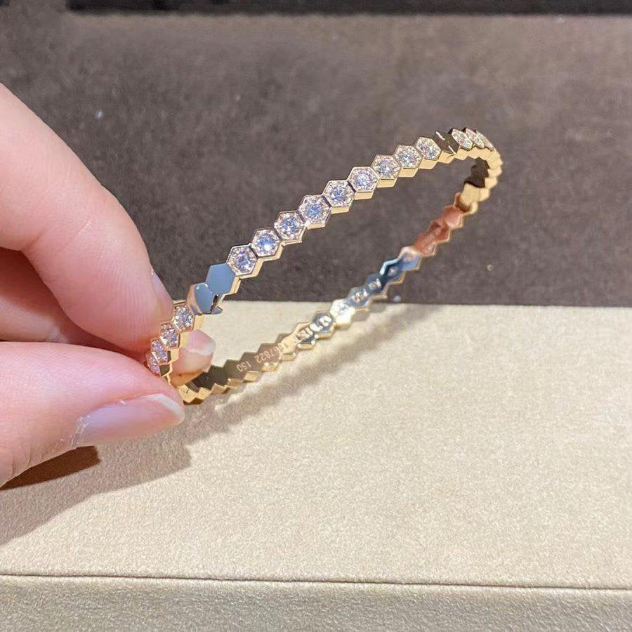 [Raffine]BEE LOVE GOLD BRACELET FULL DIAMOND