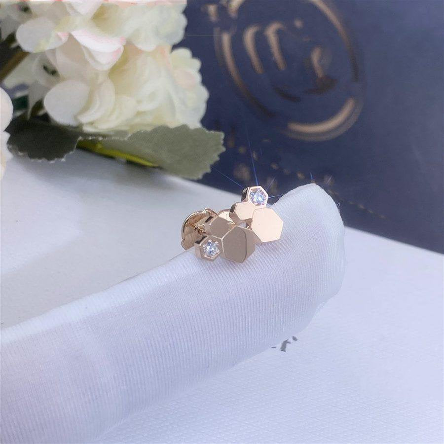 [Raffine]BEE LOVE PINK GOLD DIAMOND EARRINGS