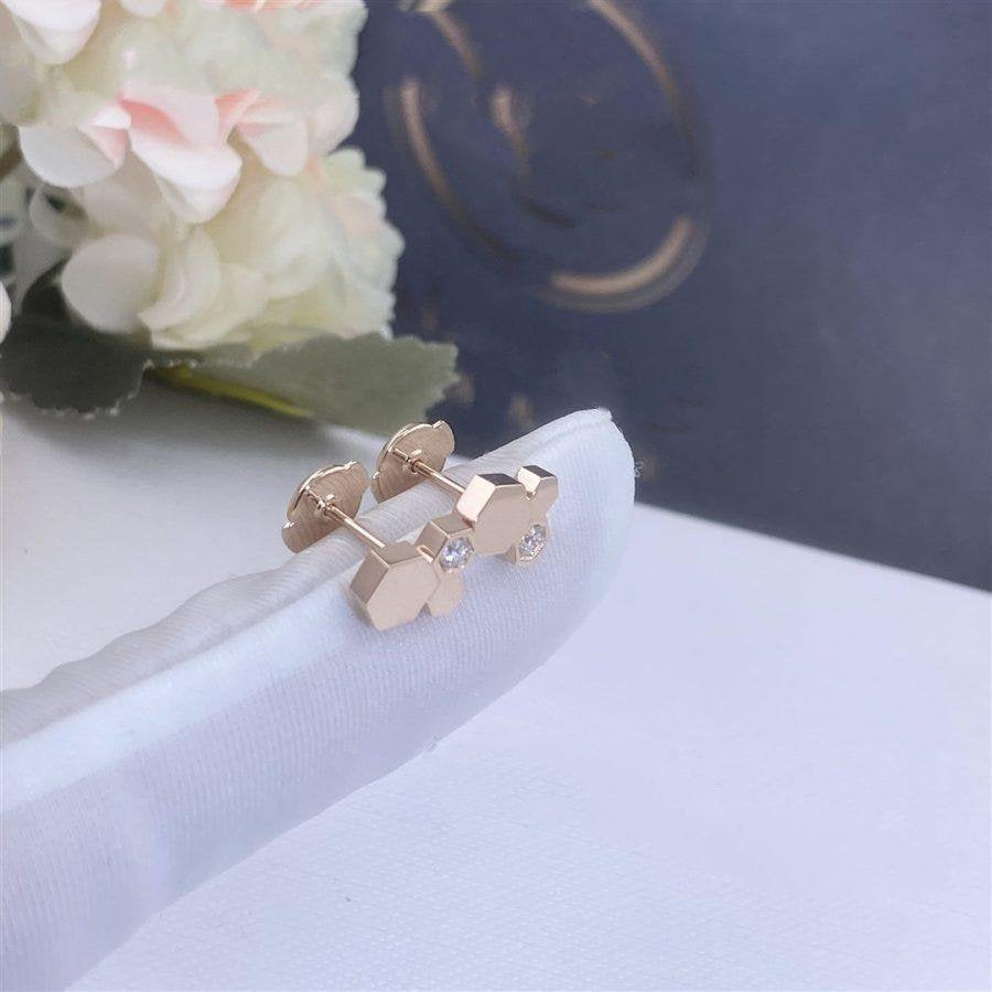 [Raffine]BEE LOVE PINK GOLD DIAMOND EARRINGS