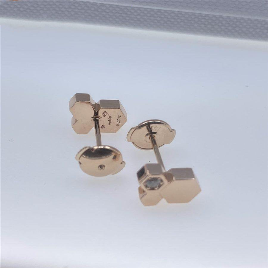 [Raffine]BEE LOVE PINK GOLD DIAMOND EARRINGS