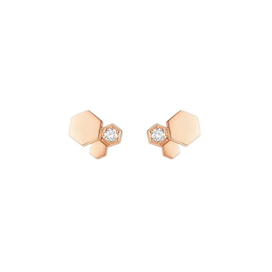 [Raffine]BEE LOVE PINK GOLD DIAMOND EARRINGS