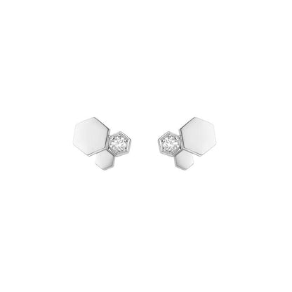 [Raffine]BEE LOVE SILVER DIAMOND EARRINGS