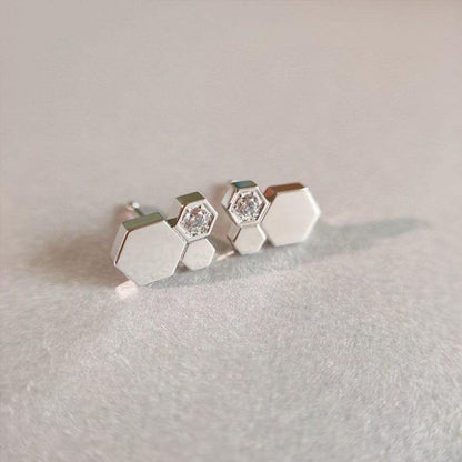 [Raffine]BEE LOVE SILVER DIAMOND EARRINGS