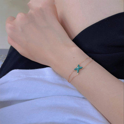 [Raffine]JEUX BRACELET MALACHITE PINK GOLD 1 DIAMOND