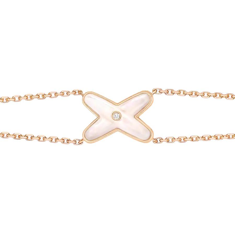 [Raffine]JEUX BRACELET WHITE MOP PINK GOLD 1 DIAMOND