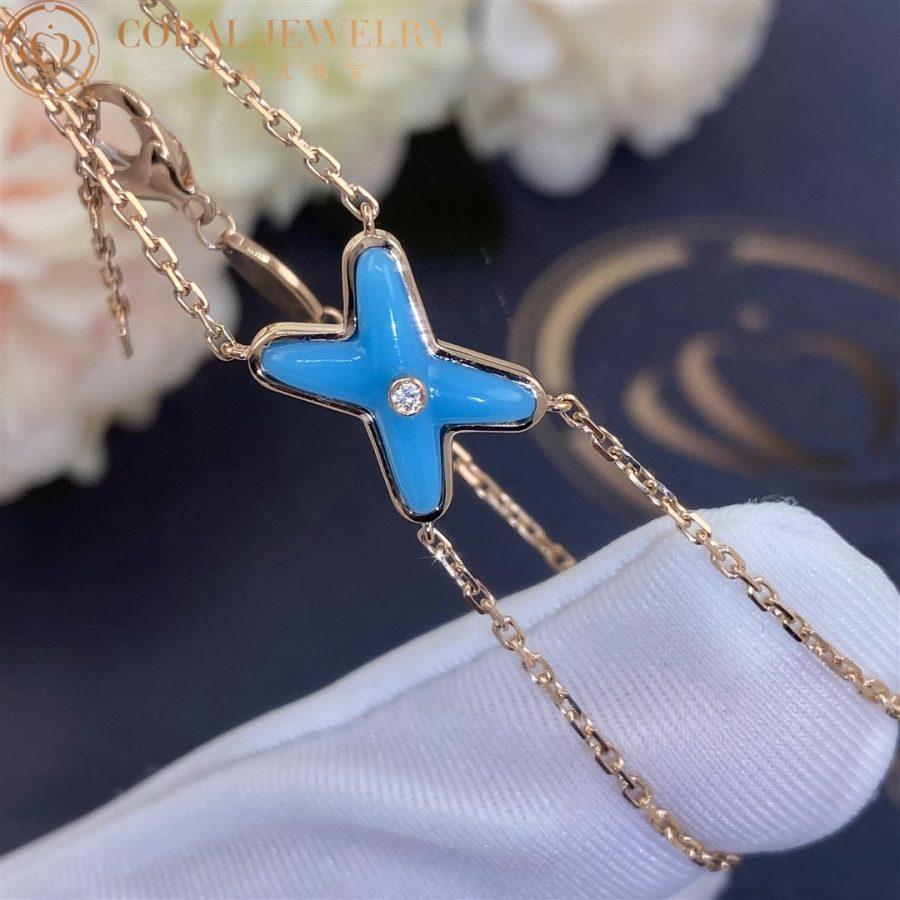 [Raffine]JEUX BRACELET TURQUOISE PINK GOLD 1 DIAMOND