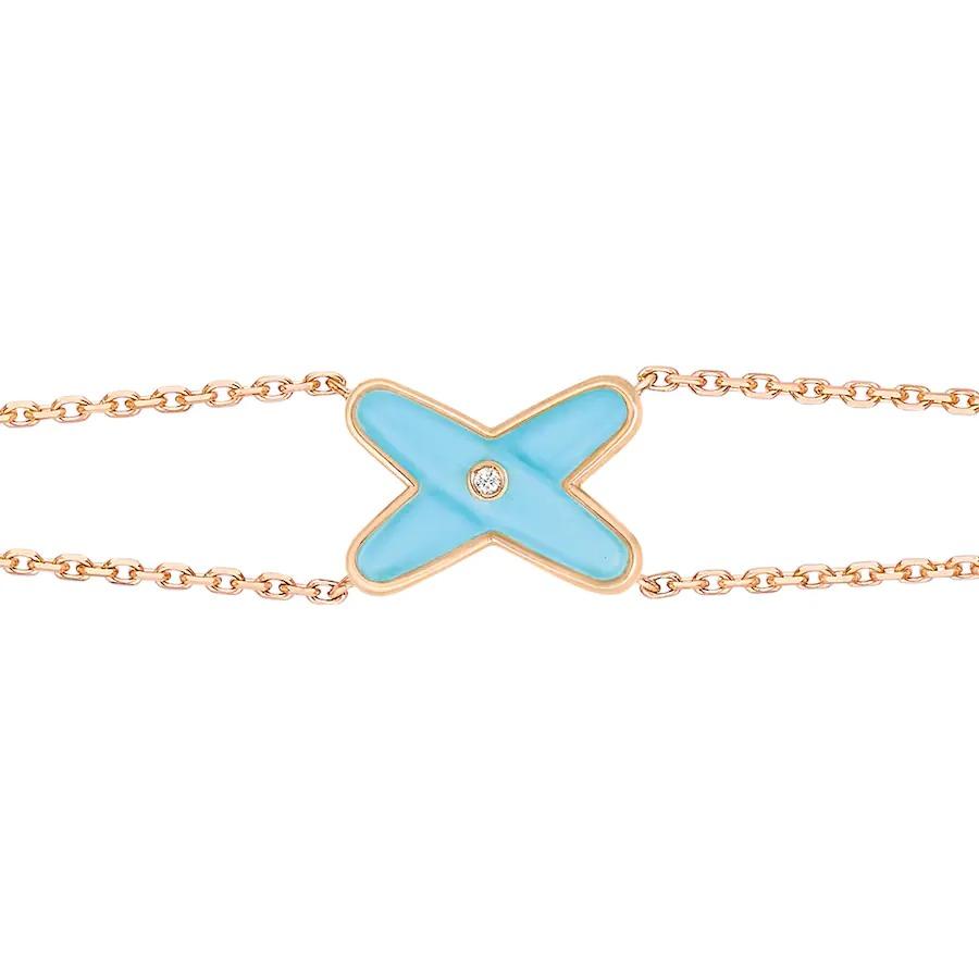 [Raffine]JEUX BRACELET TURQUOISE PINK GOLD 1 DIAMOND
