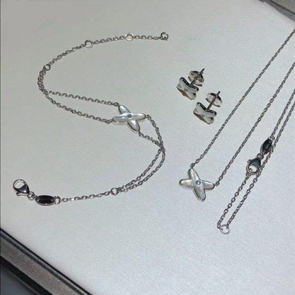 [Raffine]JEUX BRACELET WHITE MOP SILVER 1 DIAMOND