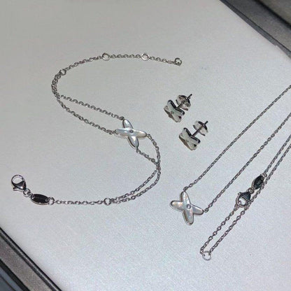 [Raffine]JEUX BRACELET WHITE MOP SILVER 1 DIAMOND