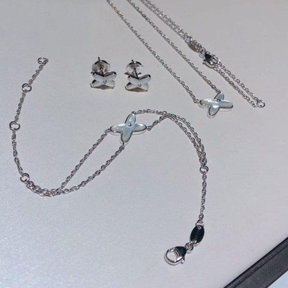 [Raffine]JEUX BRACELET WHITE MOP SILVER 1 DIAMOND