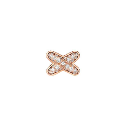 [Raffine]JEUX DE PINK GOLD DIAMOND EARRINGS
