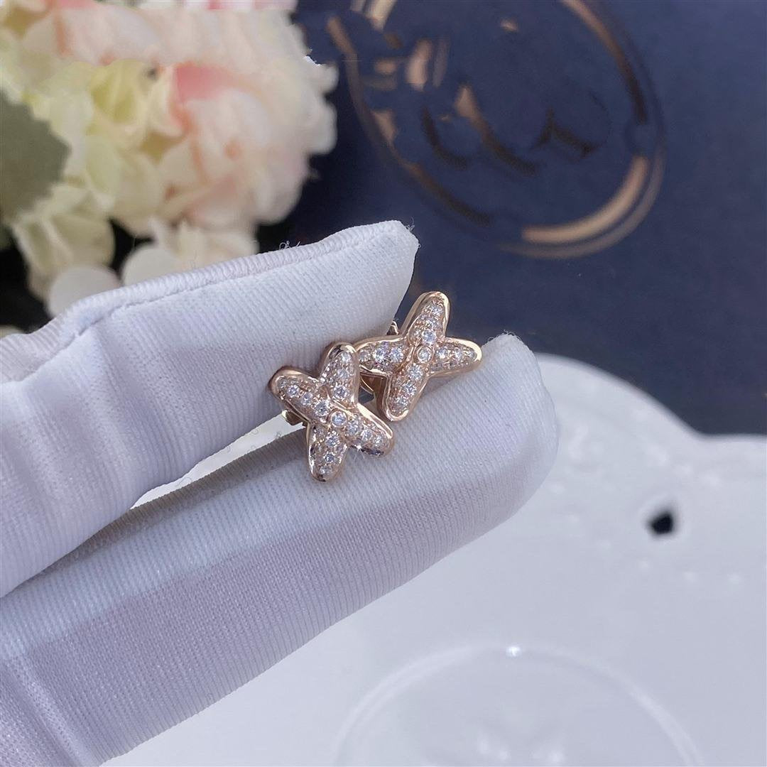 [Raffine]JEUX DE PINK GOLD DIAMOND EARRINGS