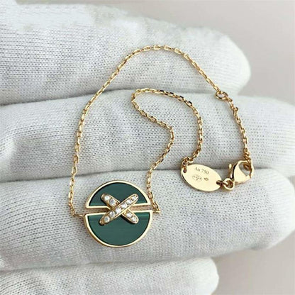 [Raffine]JEUX DE BRACELET MALACHITE PINK GOLD DIAMONDS