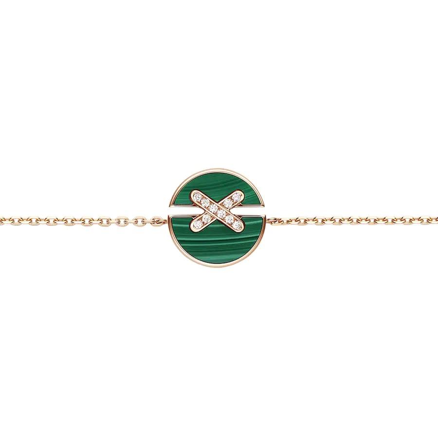 [Raffine]JEUX DE BRACELET MALACHITE PINK GOLD DIAMONDS