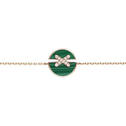 [Raffine]JEUX DE BRACELET MALACHITE PINK GOLD DIAMONDS